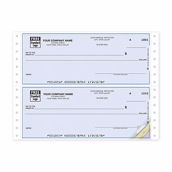Multipurpose continuous check with lines