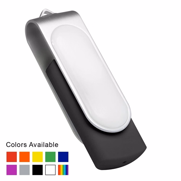 Custom Epoxy Dome USB 2.0 Swivel Flash Drive — Full-Color Data Storage Tech Giveaway