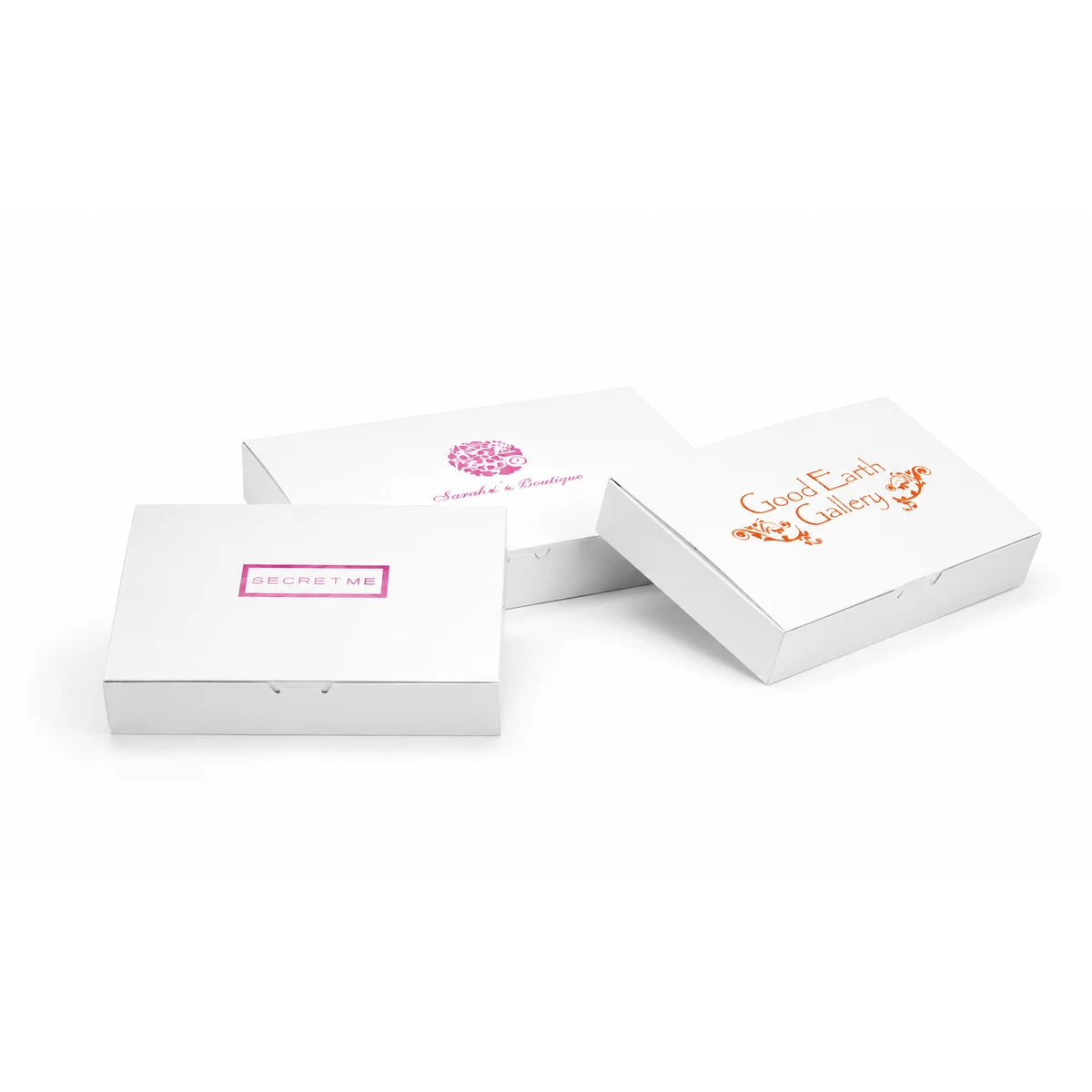 White Gloss One Piece Auto Flip-Top Apparel Box 1
