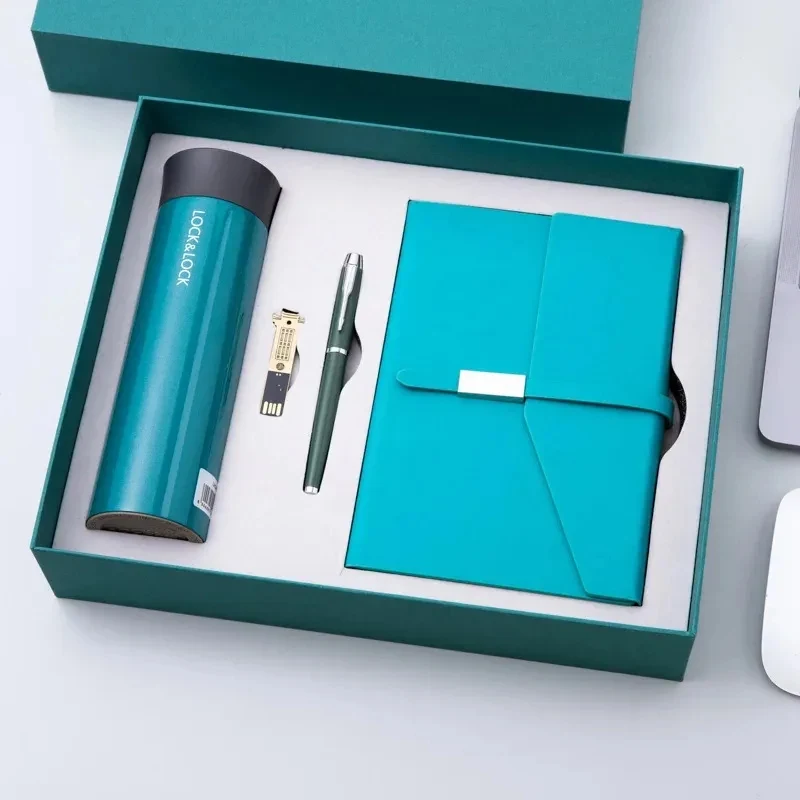 Custom Notebook Set with Pen and Thermos Cup Flask Umbrella 1