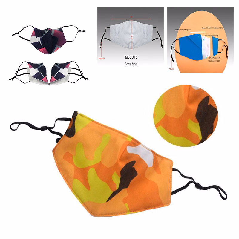 3 Layer Cotton Full Color Face Mask