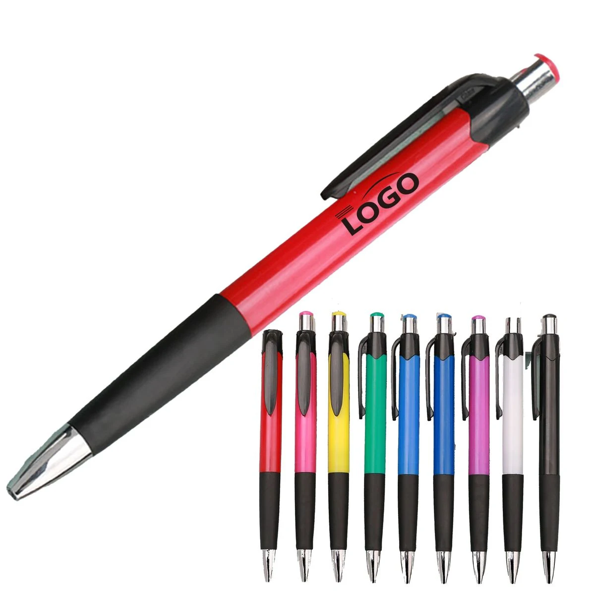 Click-Action Simple Ballpoint Pen With Logo, custom pen with logo imprint 1