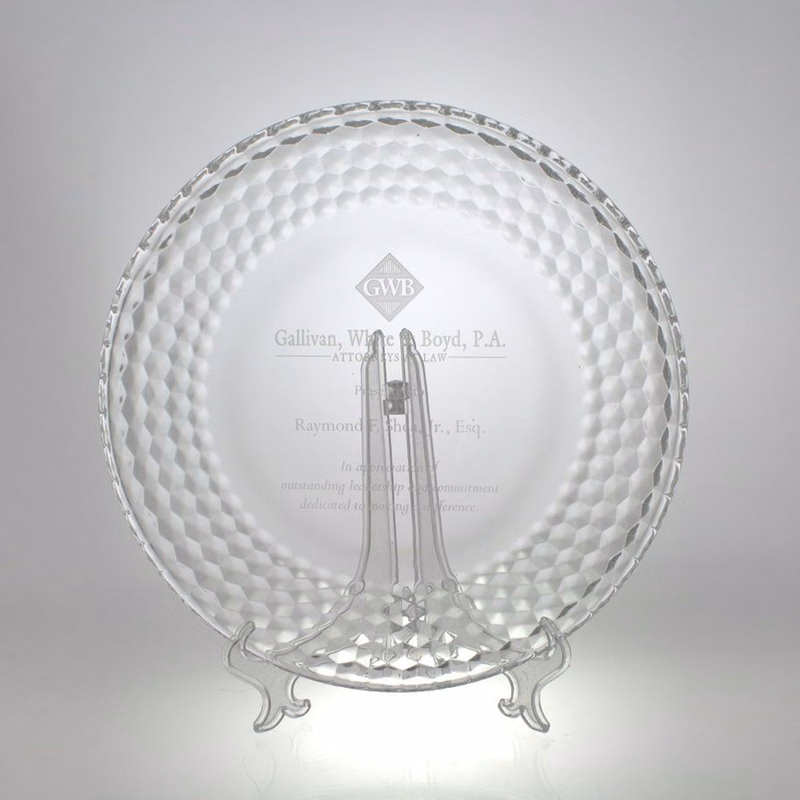 12" Award- Plate, Dahlia