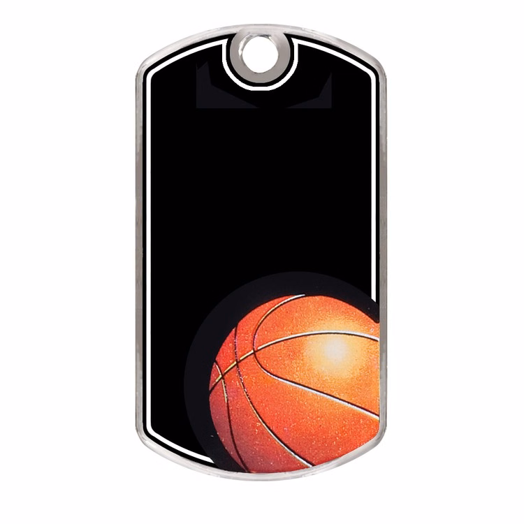 Basketball Metal Dog Tag