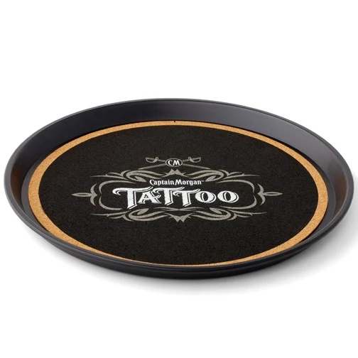 14" Round Cork Surface Serving Tray 1
