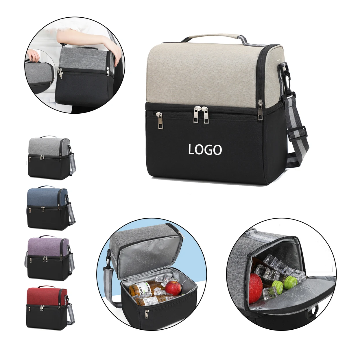 MOQ:5pcs Double Layer Cooler Bag 1