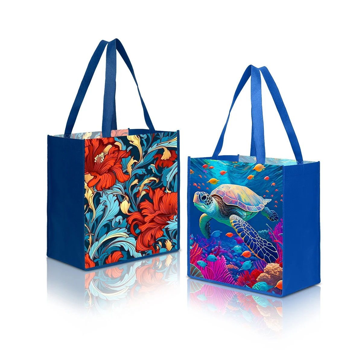 Laminated Non Woven Tote Bag 13" X 13" X 5" 1