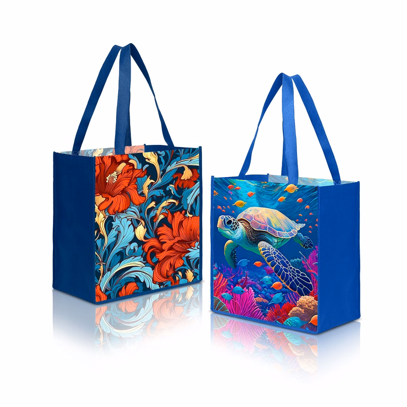 Laminated Non Woven Tote Bag 13" X 13" X 5"