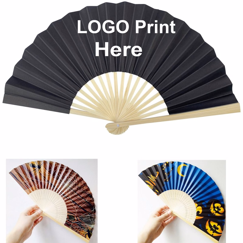 8" Bamboo Paper Hand Fan