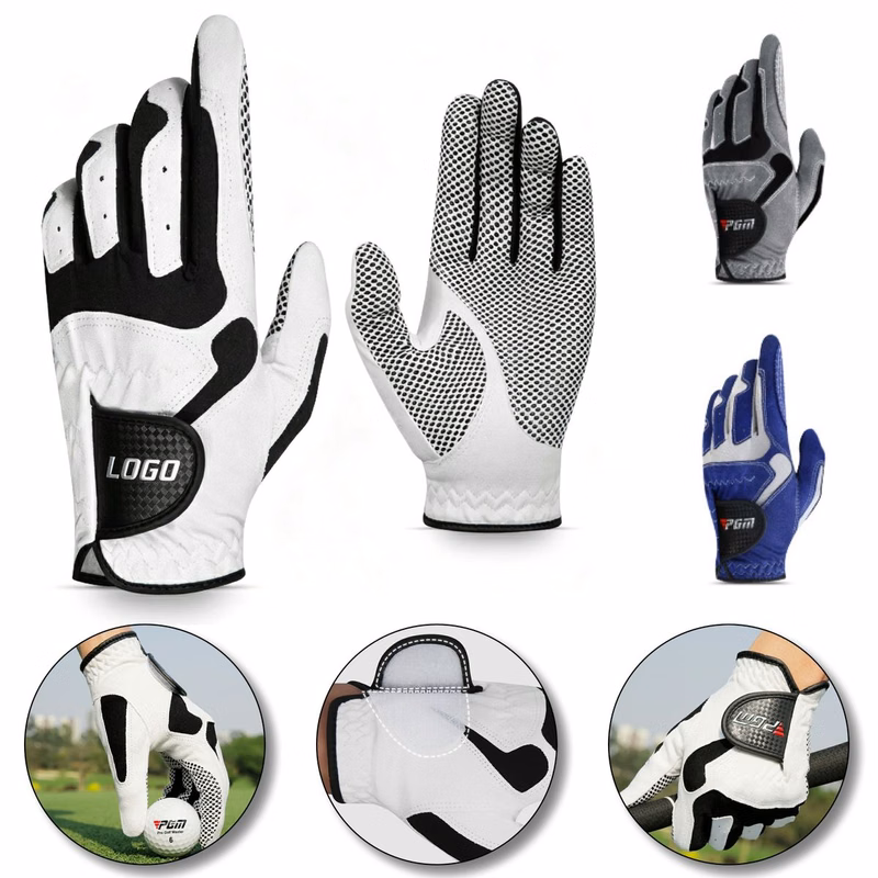 Breathable Synthetic Leather Golf Glove with Elastic Lycra