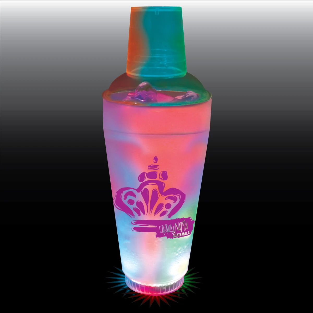 20oz 3-Light 3 Piece Plastic Cocktail Shaker 1