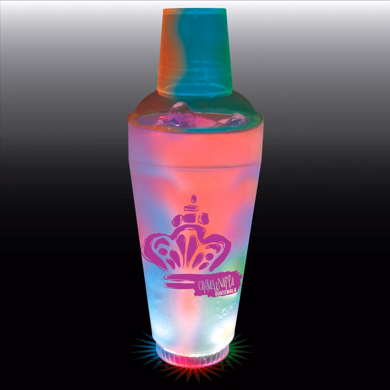 20oz 3-Light 3 Piece Plastic Cocktail Shaker