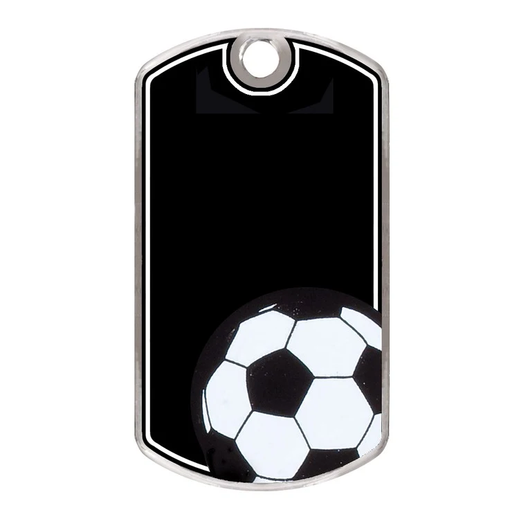 Soccer Metal Dog Tag 1