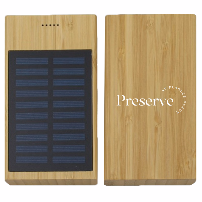 10,000 mAh Bamboo Solar Power Bank