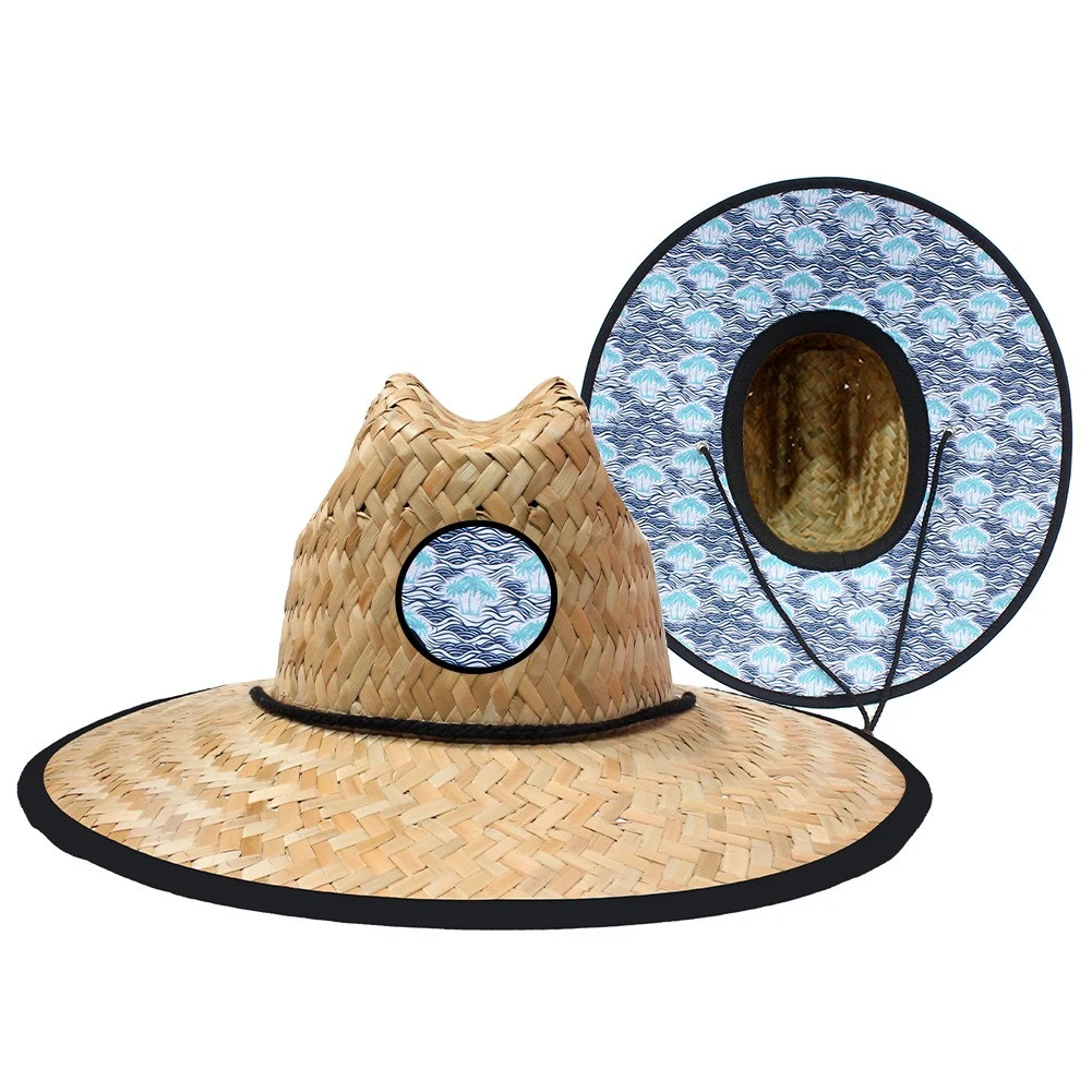 Bulrush Straw Hat With Custom Patch 1