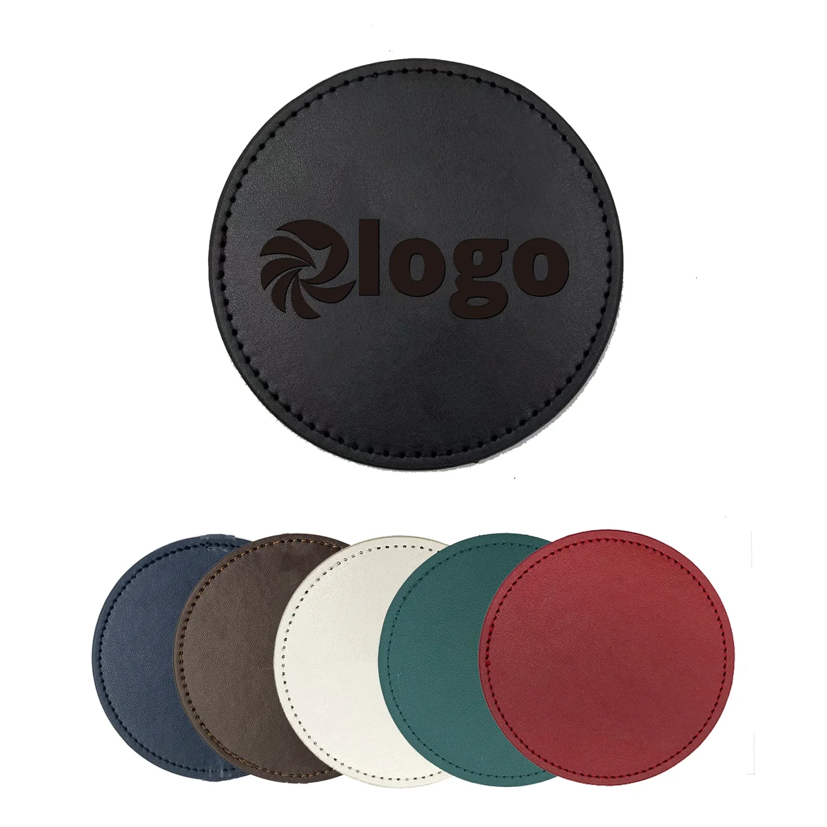 PU Leather Premium Round Coaster 1