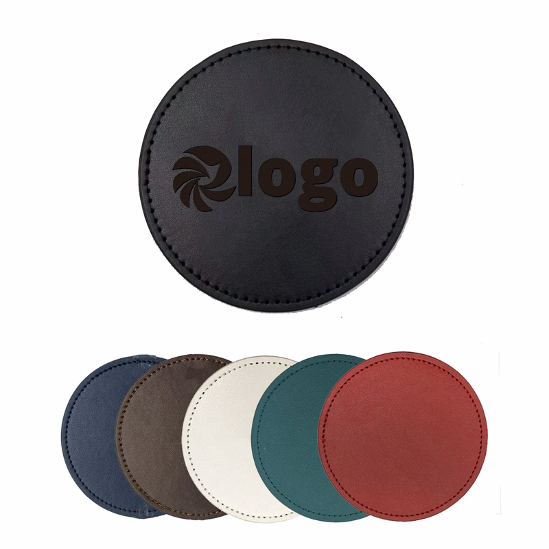 PU Leather Premium Round Coaster