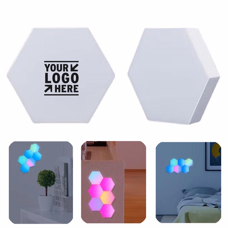 6 Pack Color Changing Led Hexagon Tile Panels Set