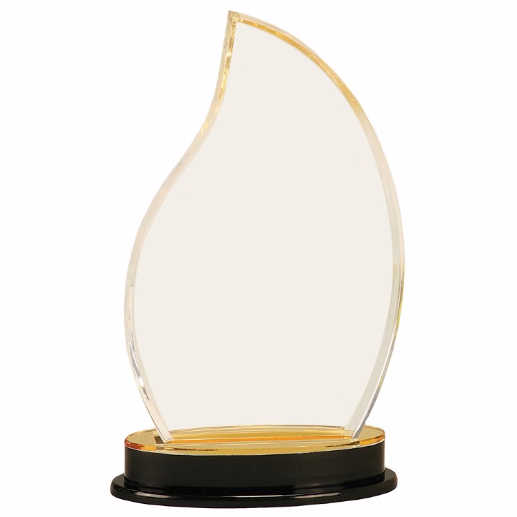 9.25" Gold Flame Impress Acrylic Award