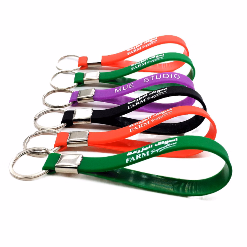 Custom silicone key ring