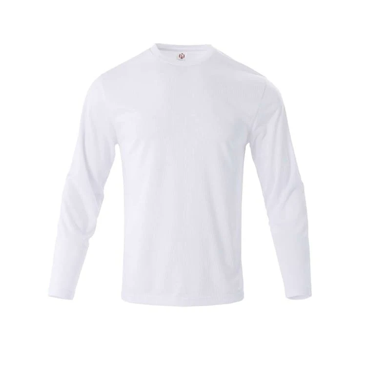 Micro Mesh Active Long Sleeve T-Shirts - White Medium 1