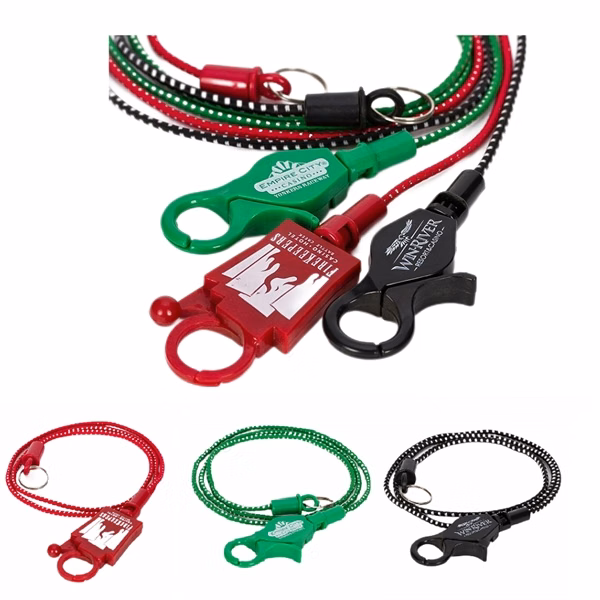 Custom 20 Inch Bungee Keychain With Card Holder — Casino & Hospitality Promotional Key