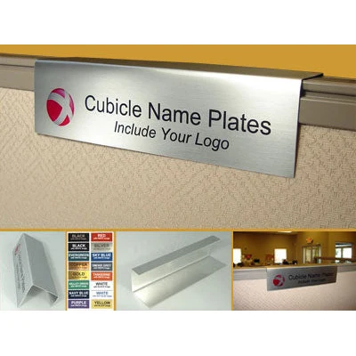 2" X 10" Bent Aluminum Cubicle Sign 1