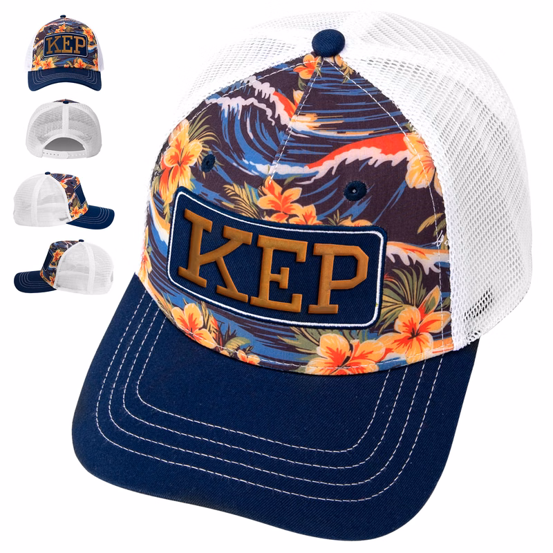 5-Panel Dye-Sublimated Structured Mesh Trucker Cap