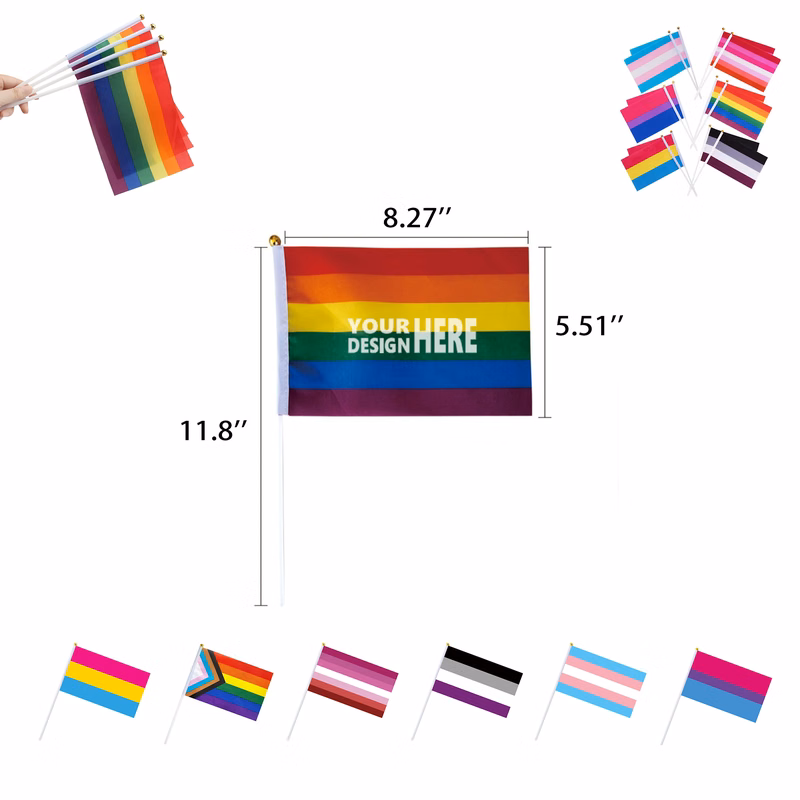 Small Progress Pride Rainbow Flag MOQ100