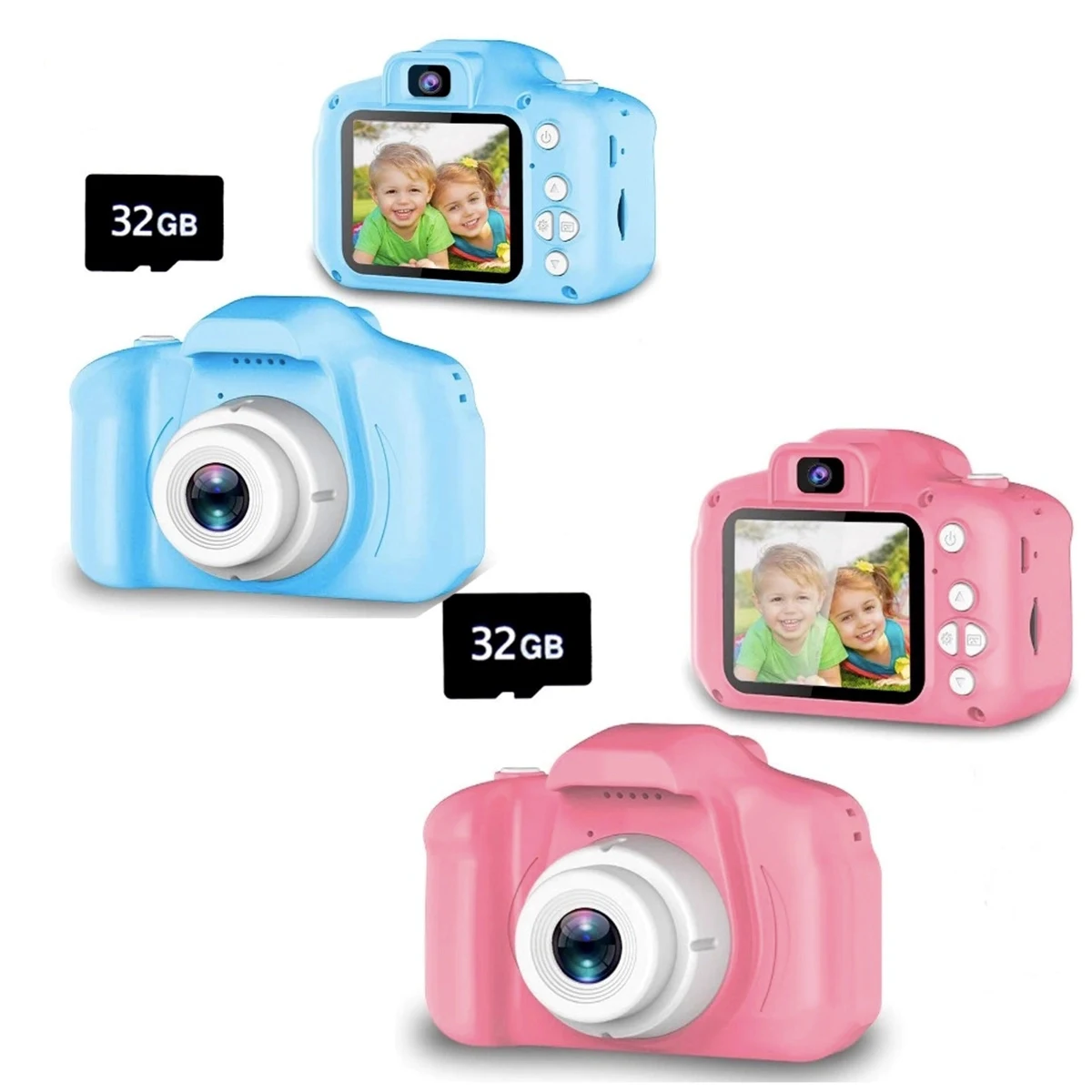 1300W Pixel Kids Selfie Camera Portable Toy w/ 32GB SD Card 1