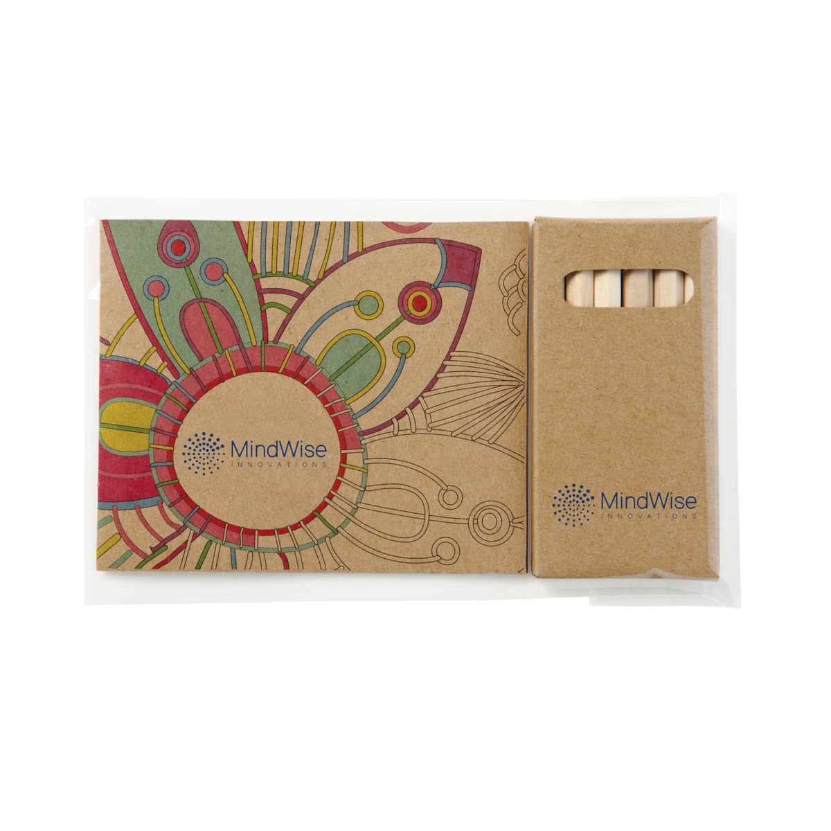 Adult Coloring Book & 6-Color Pencil Set To-Go 1