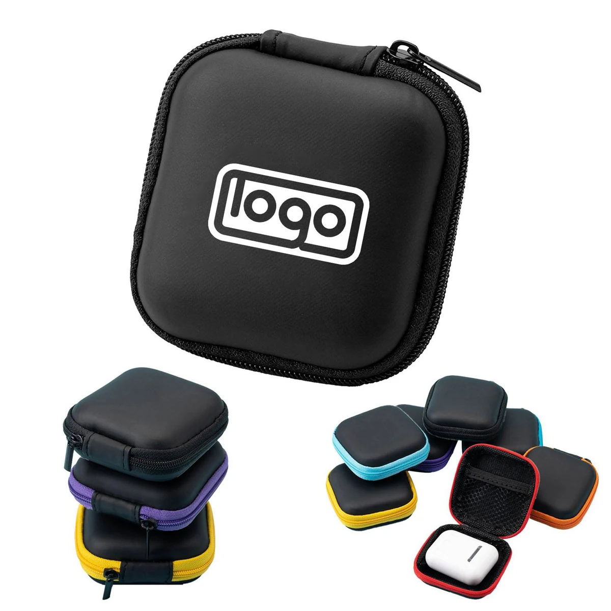 Square EVA Earbud Storage Case 1