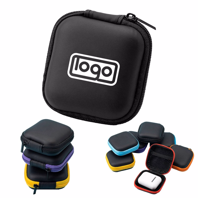 Square EVA Earbud Storage Case