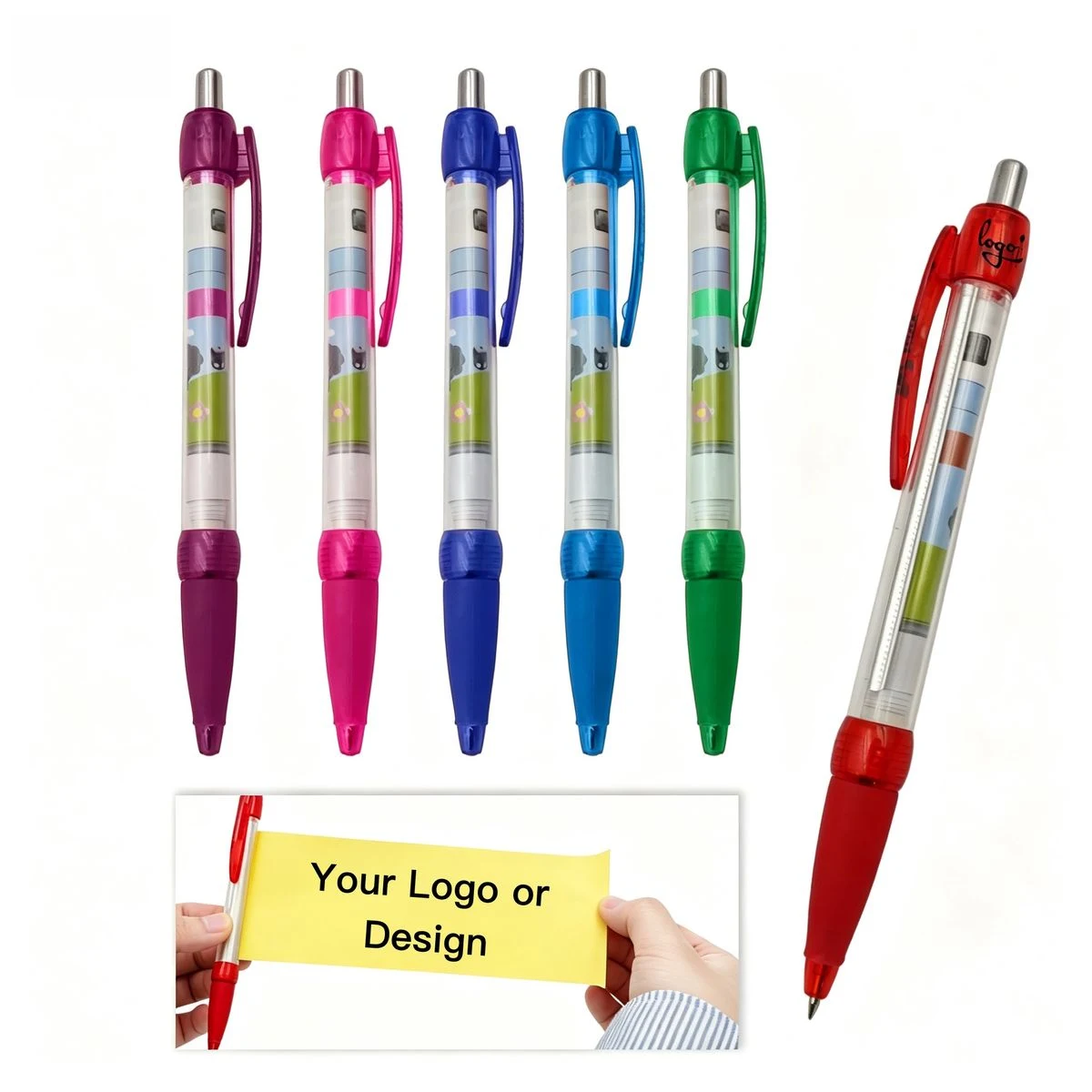 Custom Pull Out Banner Pen Retractable Ballpoint 1