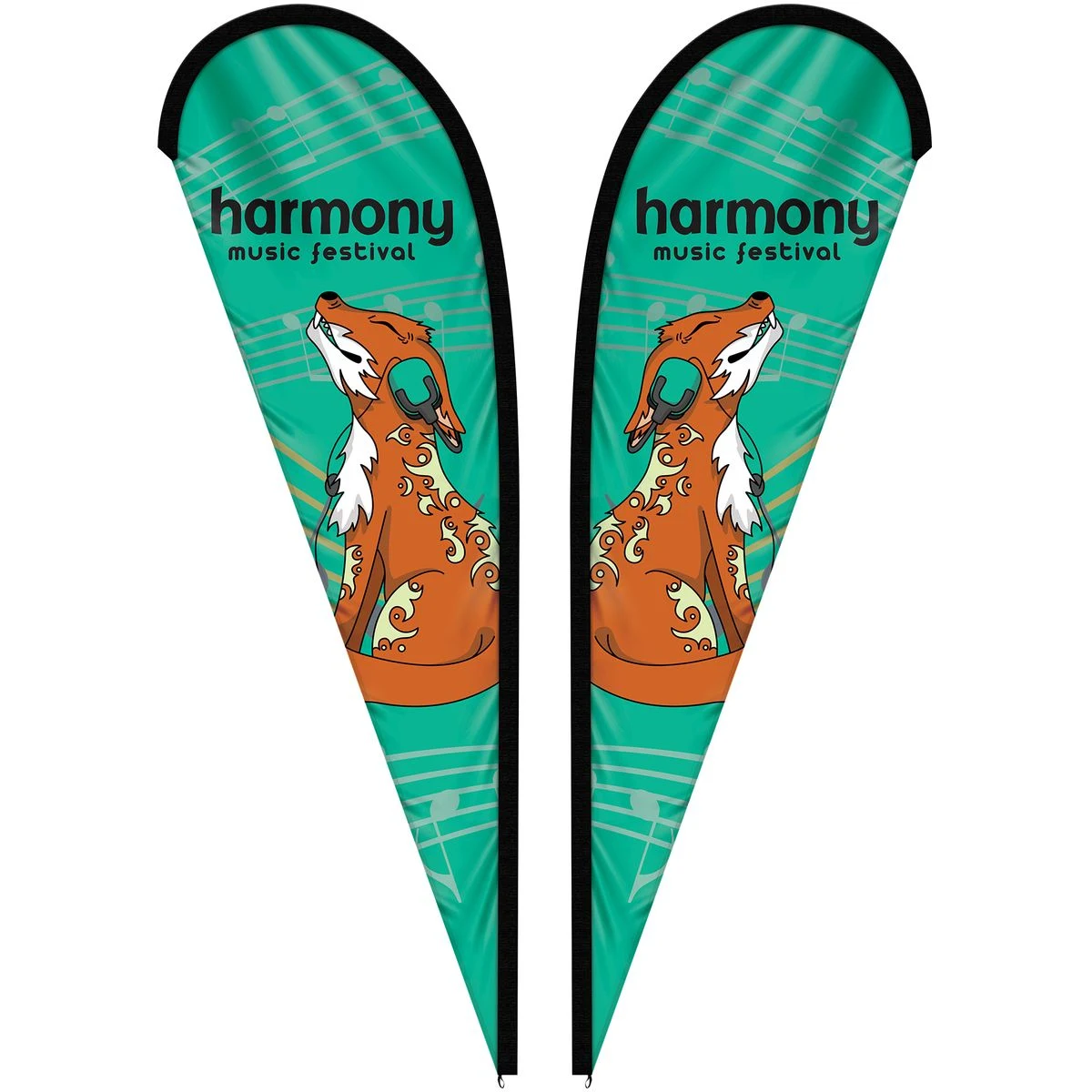 10' Double Sided Custom Portable Teardrop Banners 1