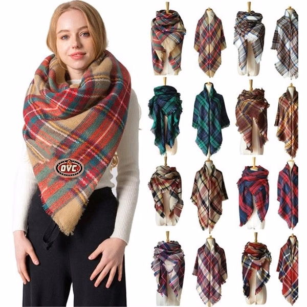 Plaid Blanket Scarf