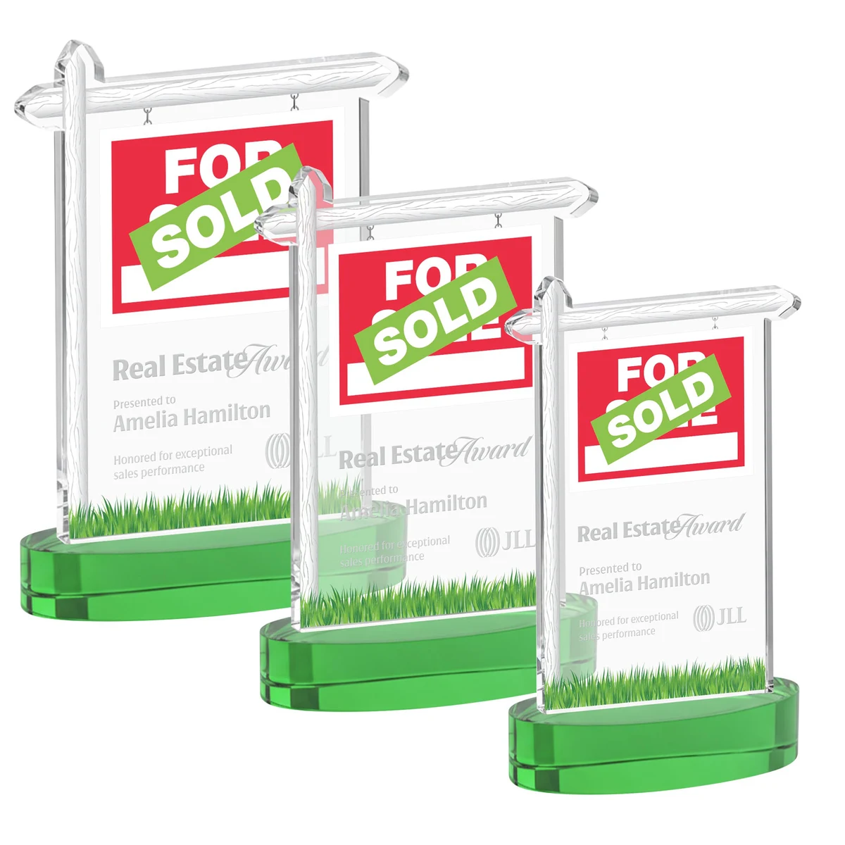Real Estate Award on Alberton Base - Green 1
