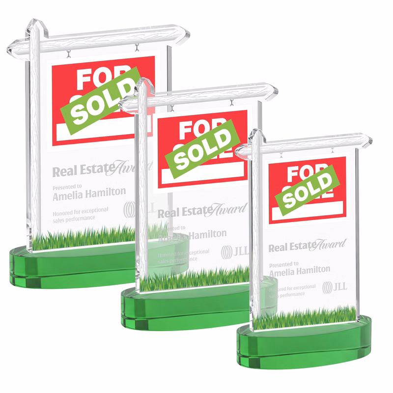 Real Estate Award on Alberton Base - Green