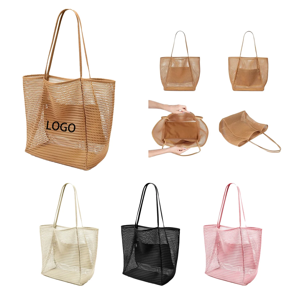MOQ10 Foldable Mesh Tote Bag 1