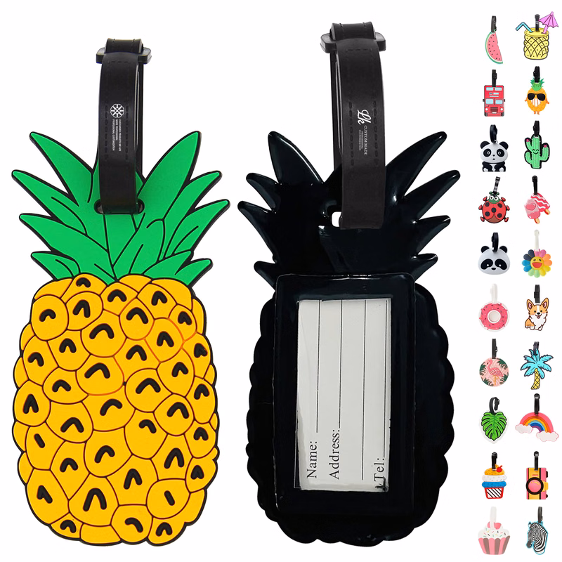 Soft PVC Luggage Tags In Custom Shapes
