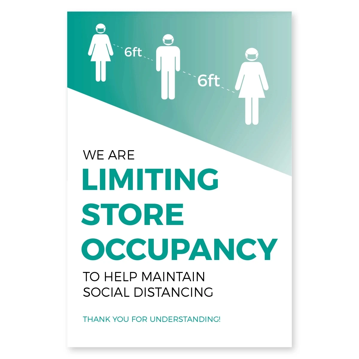 Store Occupancy Window Cling, 2 Sizes, Multi-colors 1