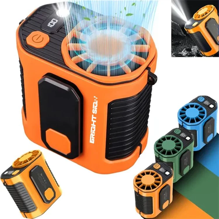Wearable Clip-On Waist Fan with LED Light 1