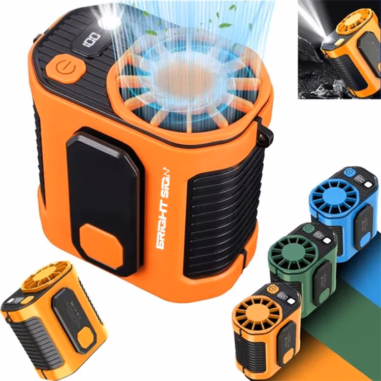 Wearable Clip-On Waist Fan with LED Light