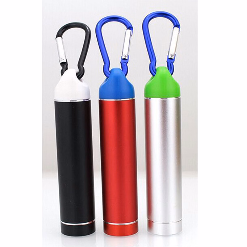 Portable Cylinder Mini Carabiner 2000 mAH Power Bank