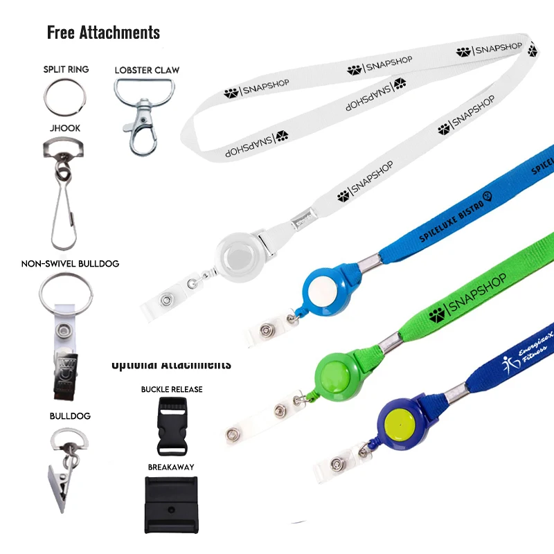 5/8? Silk Screen Lanyard/Badge Reel Combo 1