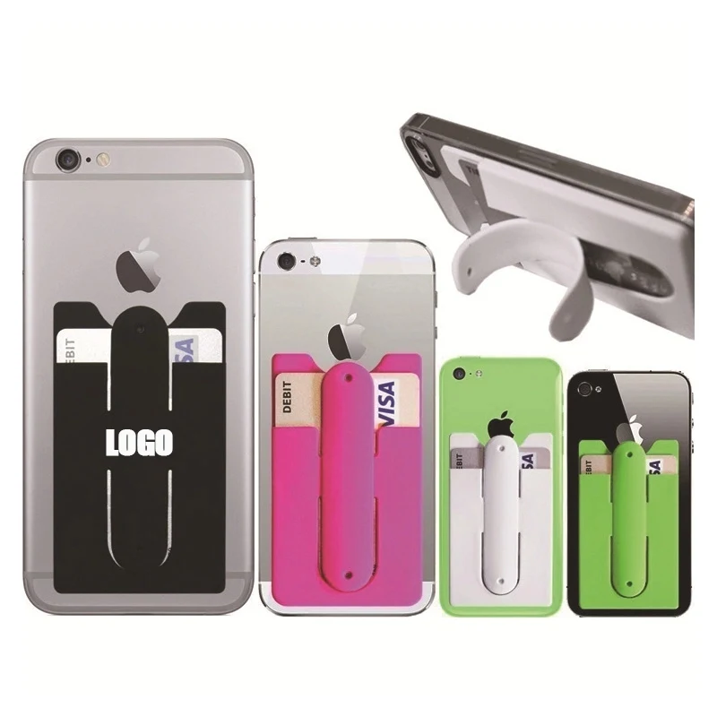 Silicone Phone Card Money Clip Stand Wallet Quik Snap 1