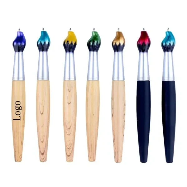 Custom Refined Bamboo Brush Ballpoint Pen with Smooth Refillable Ink — Executive Gift 1