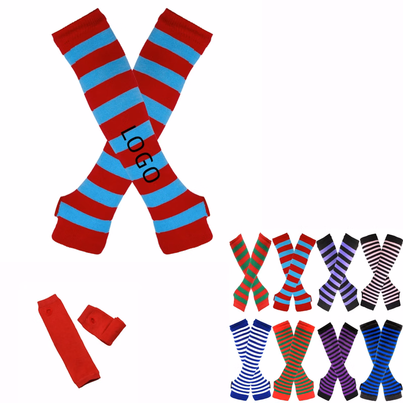 Full Color Knit Arm Warmer Gloves