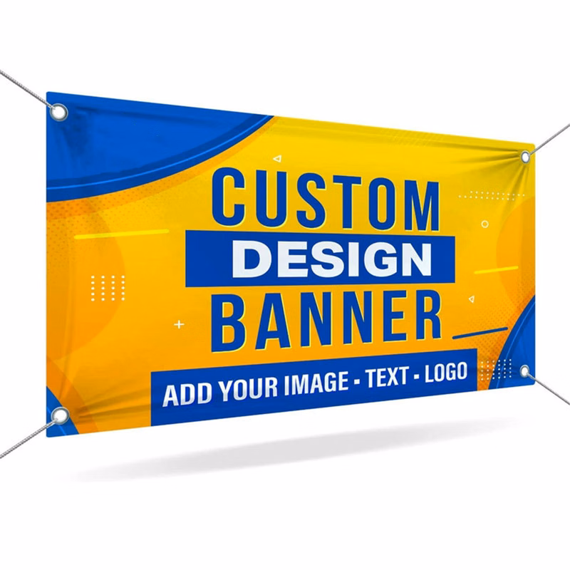 12' x 5' Colorful Inkjet-Printed Advertising Banners And Barriers
