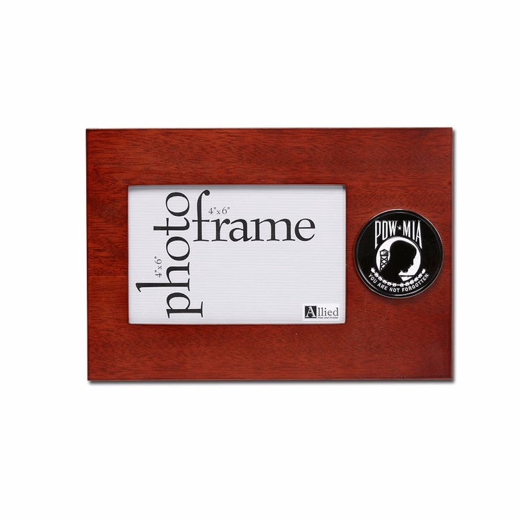 POW MIA Medallion 4-Inch by 6-Inch Desktop Picture Frame
